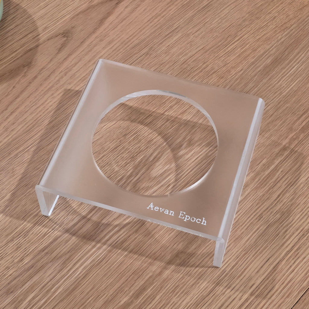 Aevan Epoch Frosted Acrylic Elevated Pet Bowl Stand