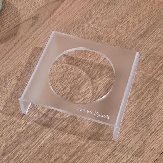 Aevan Epoch Frosted Acrylic Elevated Pet Bowl Stand