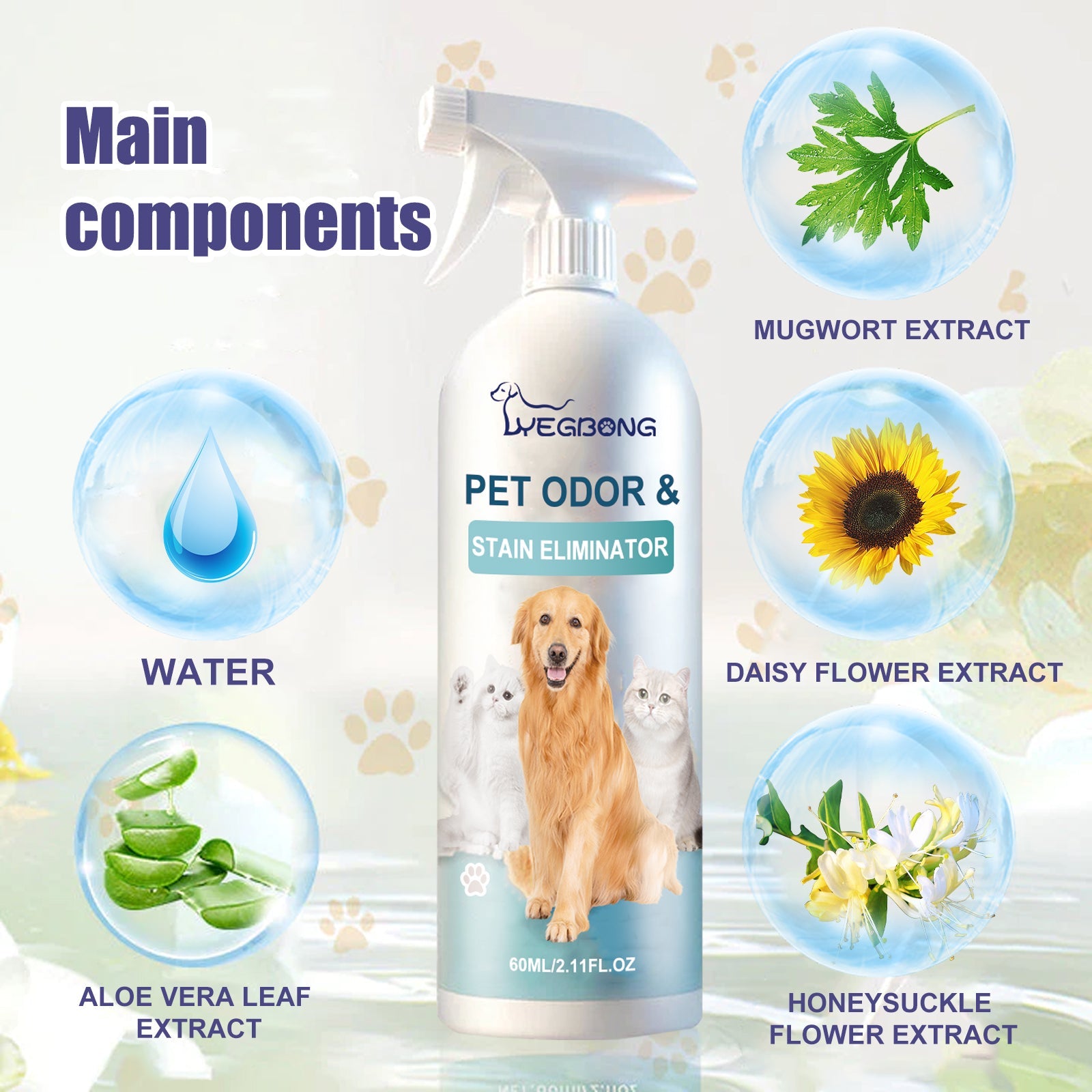 Pet Odor & Stain Eliminator, Clean Dog And Cat Body Odor Feces Odor Removal Indoor Fresh Deodorizer - Majestic Pet Kingdom