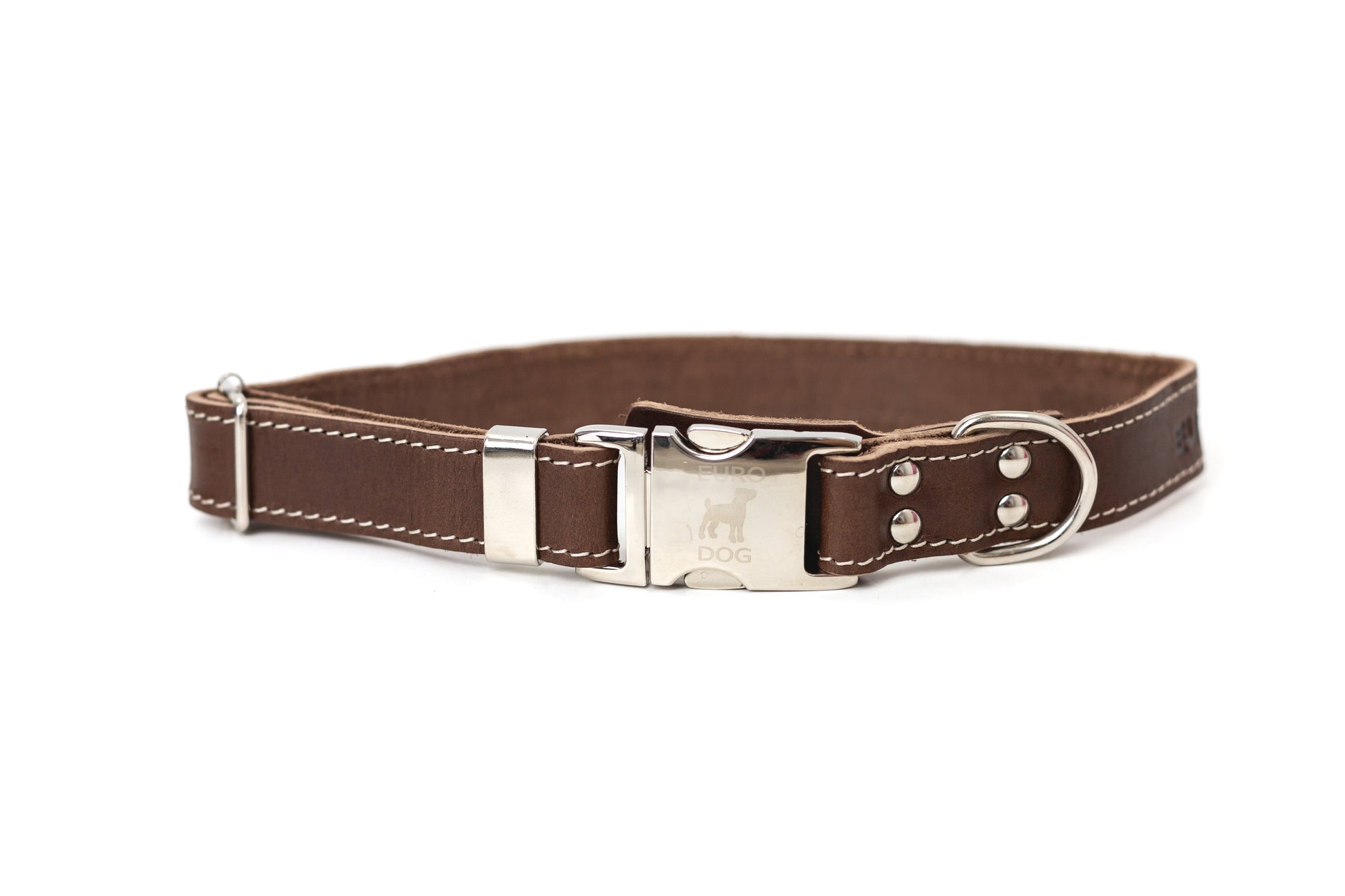Companion Collar Genuine Leather Metal Quick-Release Buckle Pro - Main Feature View | Majestic Pet Kingdom