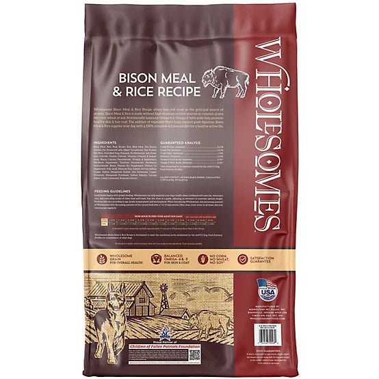 Wholesomes Dog Bison Meal & Rice (35lb)