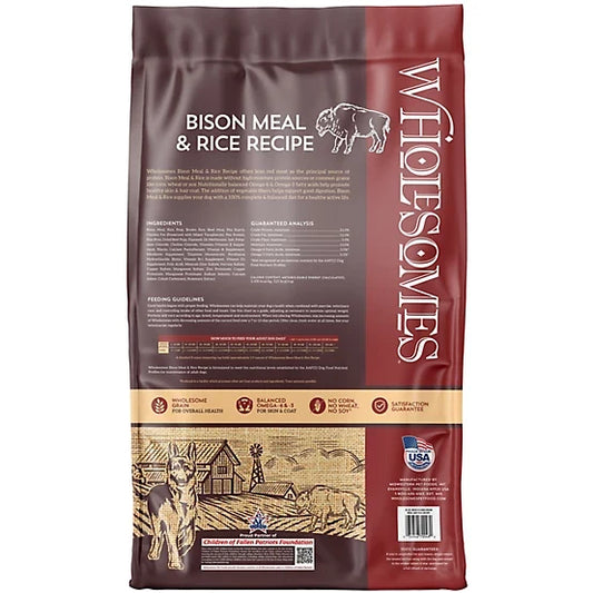 Wholesomes Dog Bison Meal & Rice (35lb)