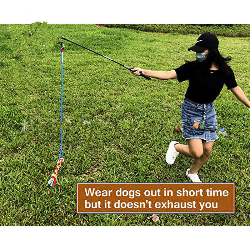 The New Pet Dog Teaser Rod Bite Pull Cotton Rope Toy Pet Interactive Training Toy - Majestic Pet Kingdom
