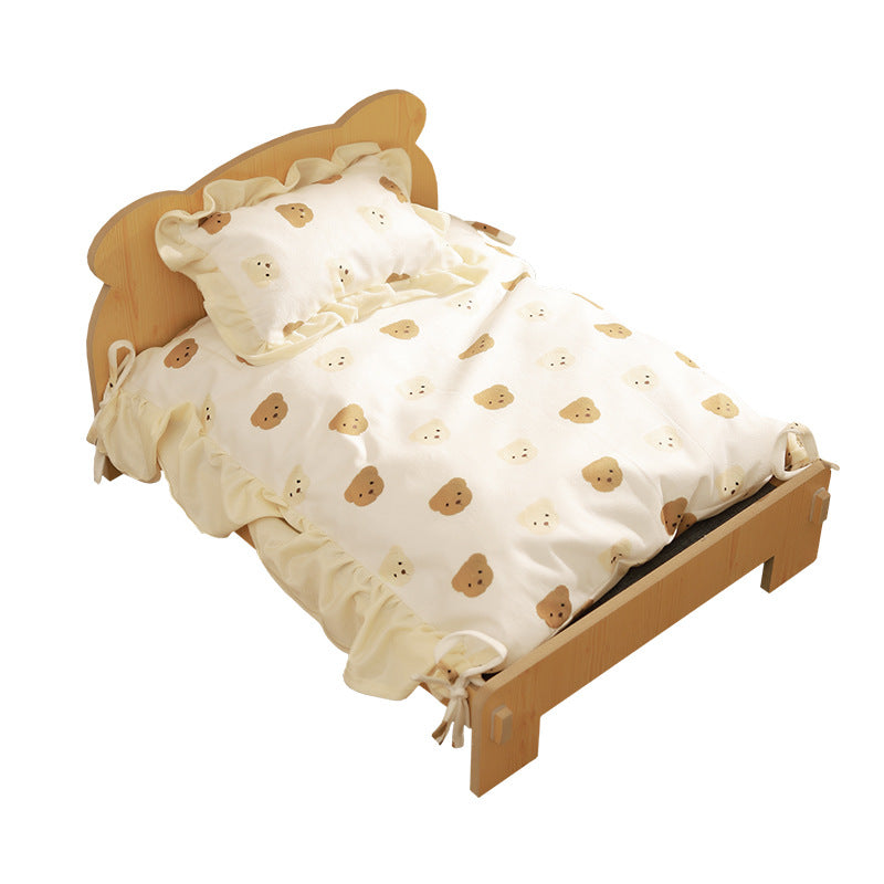 Cat Bed Universal Pet Bed Pet Nest Dog Nest Removable Solid Wood Bed Cute Kitten Princess Bed Pet Supplies - Detail Angle 5 | Majestic Pet Kingdom