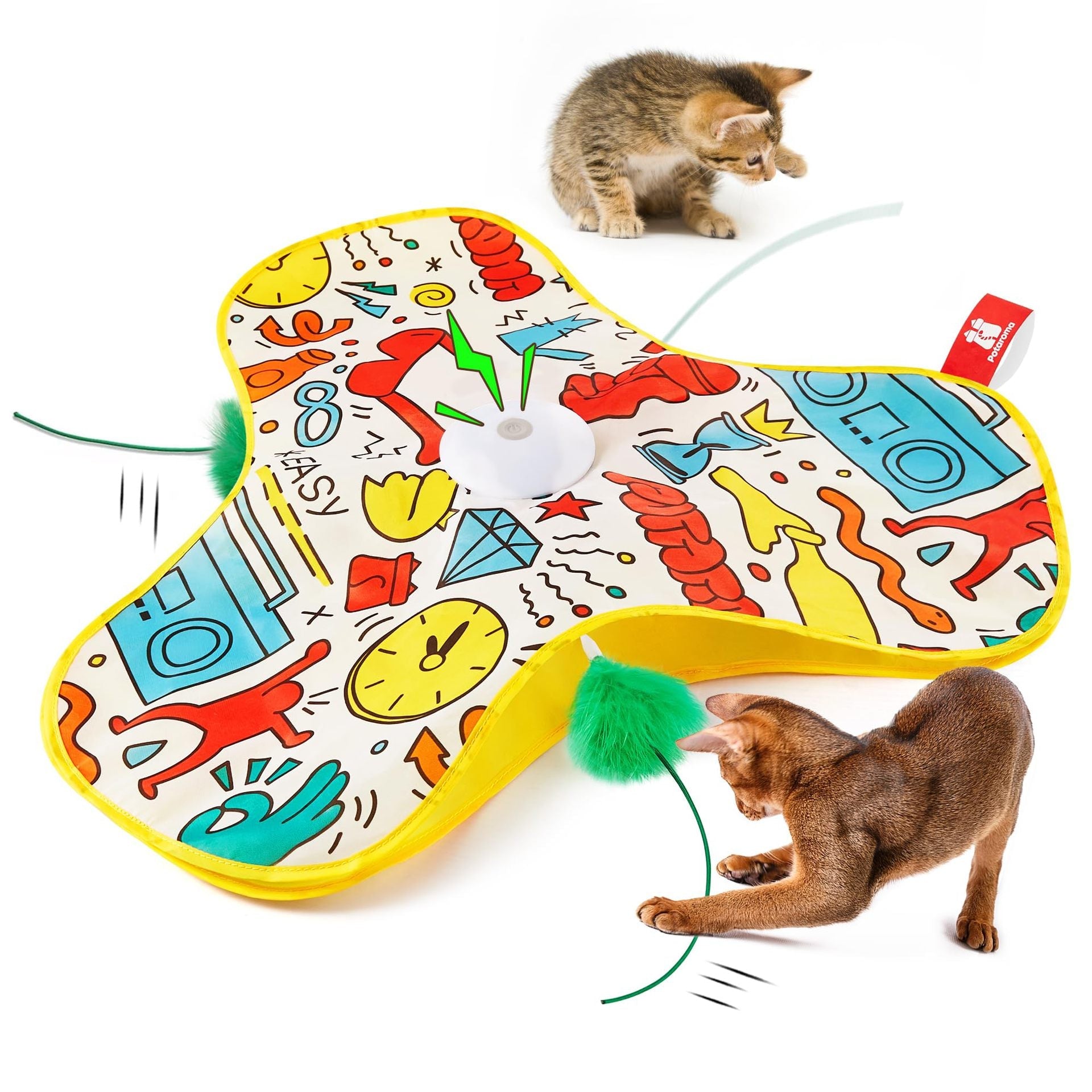 Cat Toy Hidden Mouse Electric Moving Wand Hunting Play Cover - Detail Angle 3 | Majestic Pet Kingdom