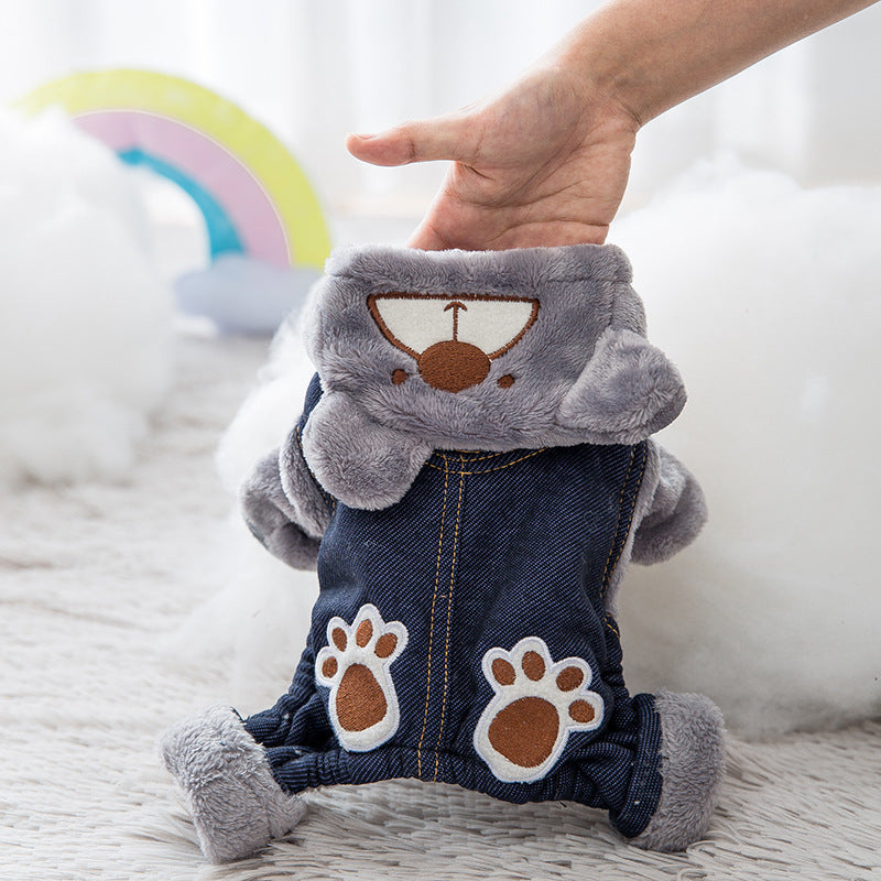Pet fun paw print bear pet clothes - Majestic Pet Kingdom