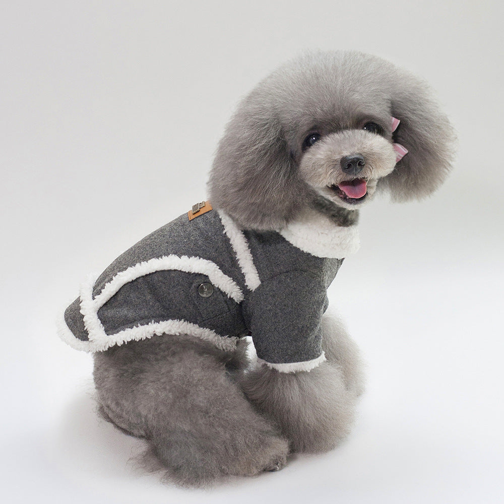 Dog Clothes Winter Pet Dog French Bulldog Jacket Thick Warm Dog Coat - Majestic Pet Kingdom