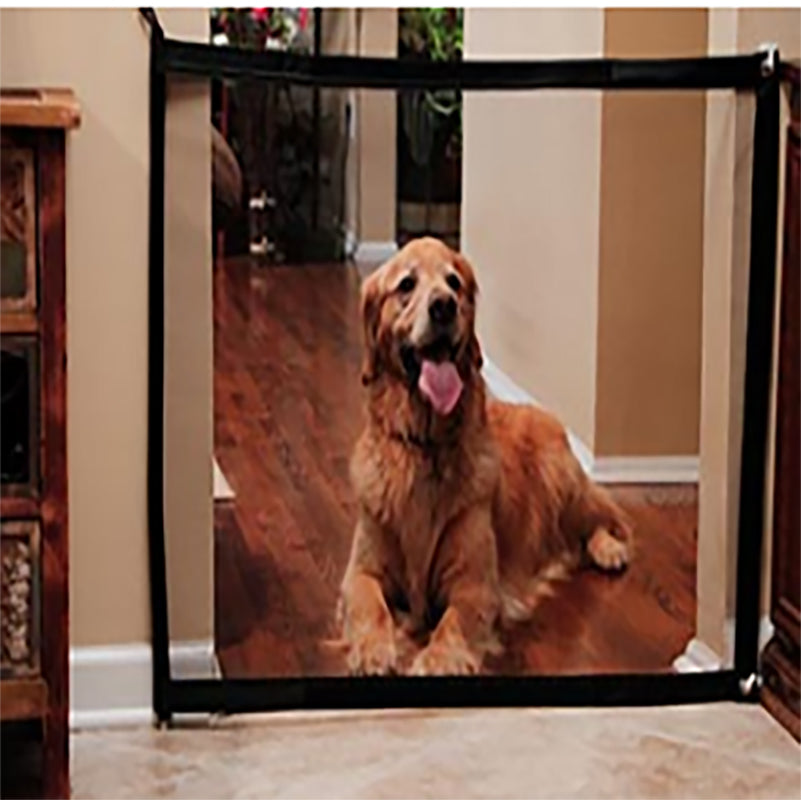 Dog Safety Gate Portable Folding Mesh Barrier Isolation Net - Main Feature View | Majestic Pet Kingdom