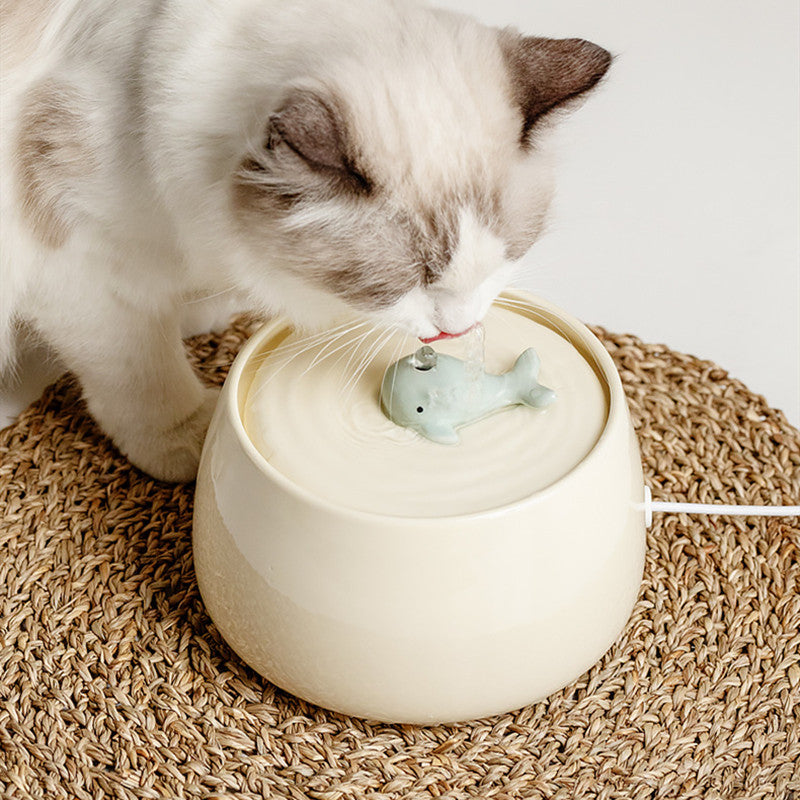 Cat Ceramic Automatic Circulation Filtration Water Dispenser - Majestic Pet Kingdom