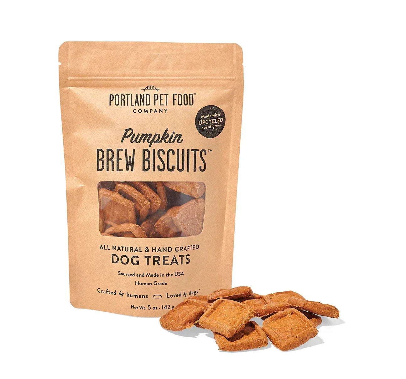 Dog Treats Portland Pet Food Pumpkin Crunchy Biscuits 5oz Ba