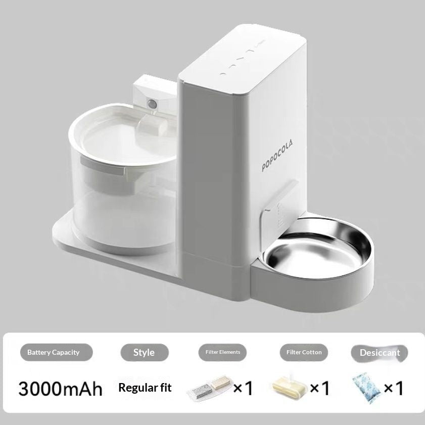 Cat Water Fountain Wireless Heated Constant Temp 2-in-1 Dish - Detail Angle 5 | Majestic Pet Kingdom