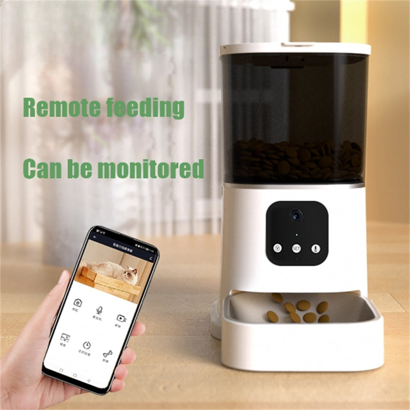 Pet Automatic Feeder Large Capacity Smart Voice Recorder APP Control Timer Feeding Cat Dog Food Dispenser With WiFi Pet Bo - Majestic Pet Kingdom