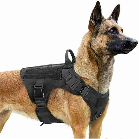 Dog Harness Tactical Military Adjustable Walking Vest Shepherds
