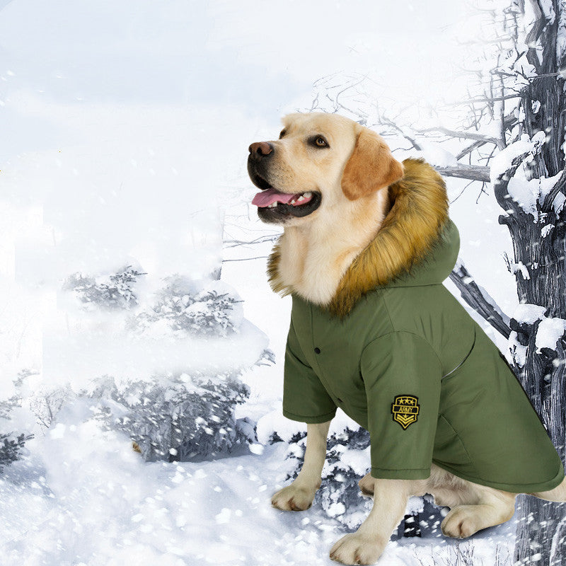 Dog Clothes Autumn And Winter Large Dog Down Jacket - Majestic Pet Kingdom