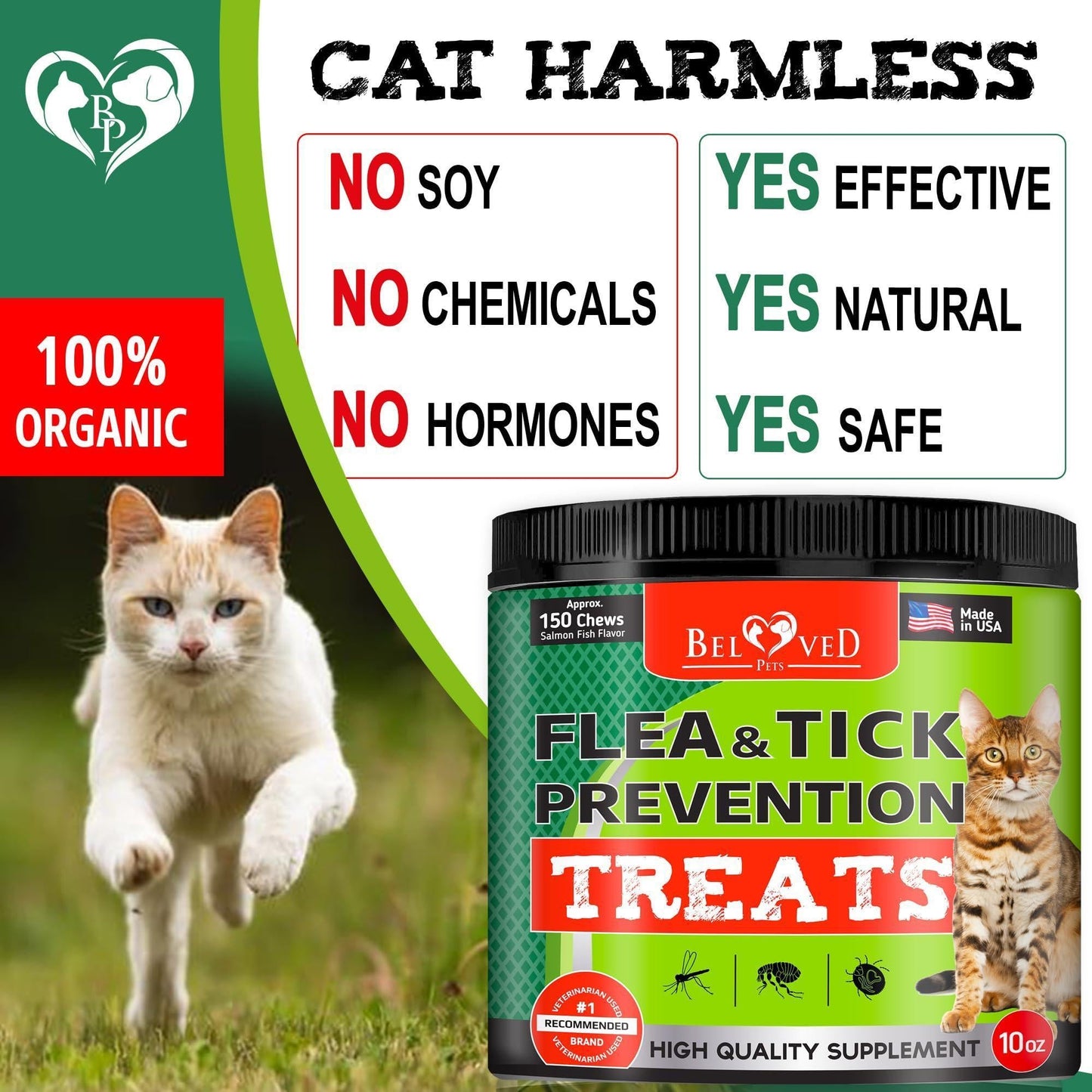 Flea & Tick Chews for Cats - Oral Prevention Treatment