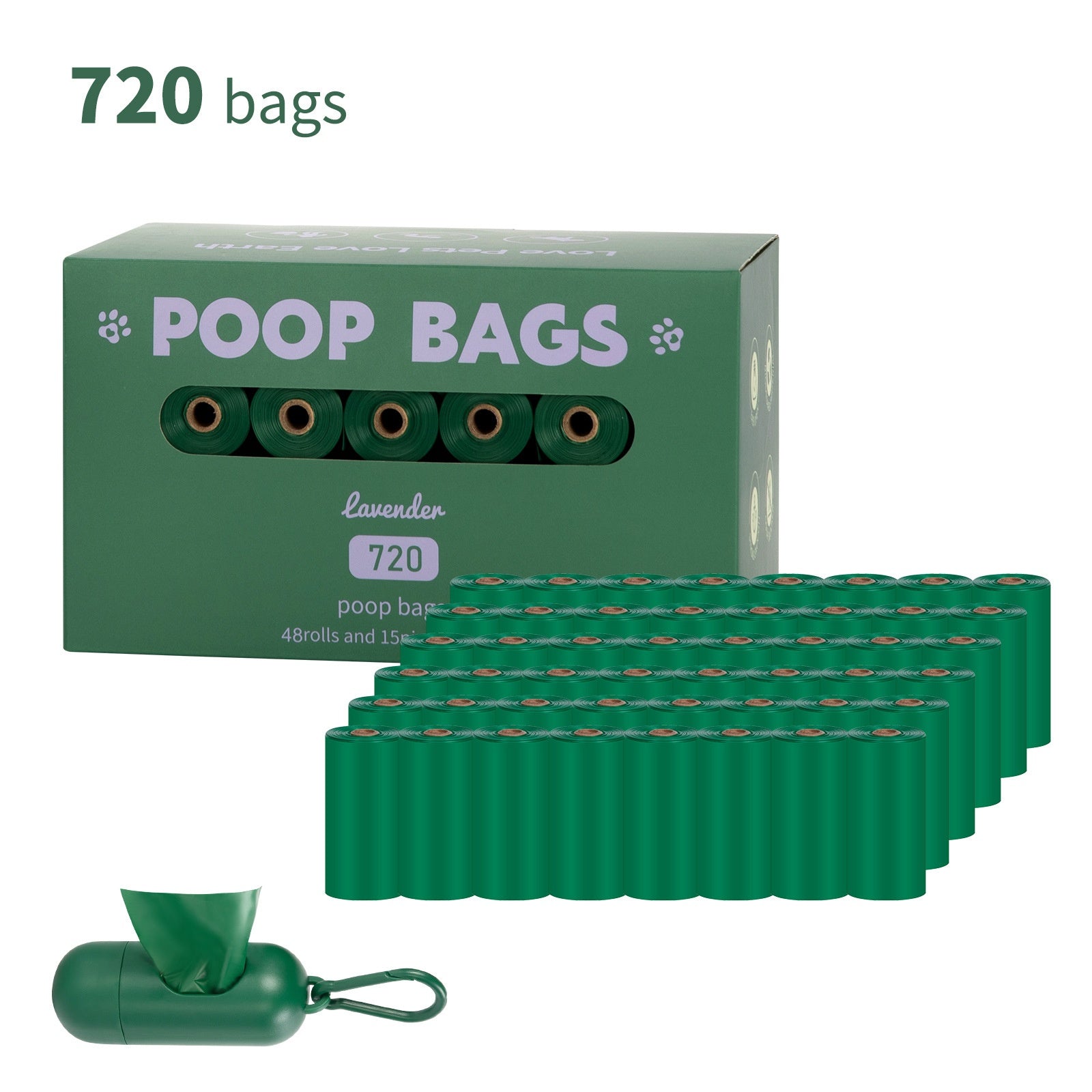 Dog Waste Bags Degradable EPI Vest Handle Poop Carrier