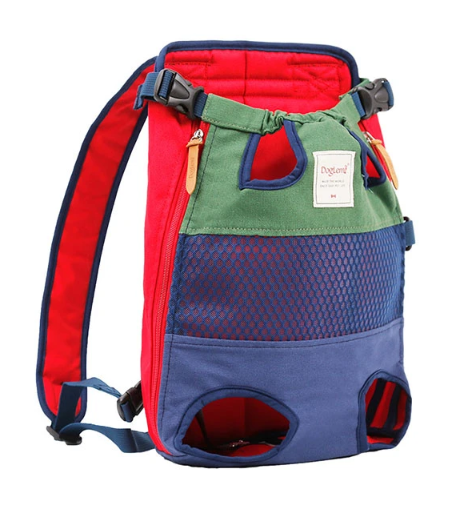 Dog Carrier Backpack Front Chest Legs-Out Breathable Travel Bag - Detail Angle 4 | Majestic Pet Kingdom