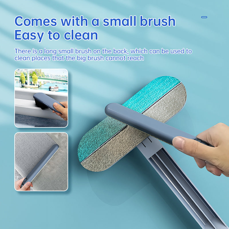 3-in-1 Pet Hair Remover: Long-Handle Fur Cleaning Brush