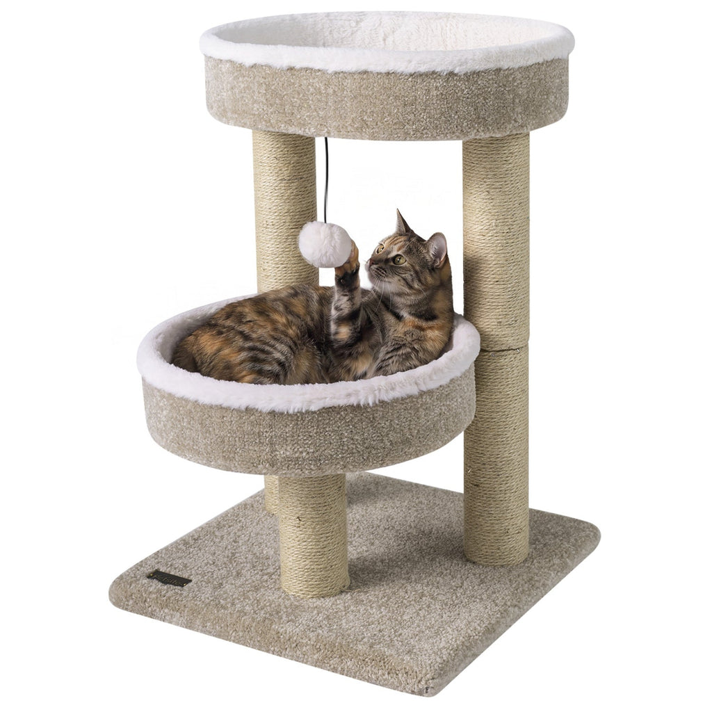 24" Cat Tower with Plush Perches & Scratching Posts - Majestic Pet Kingdom