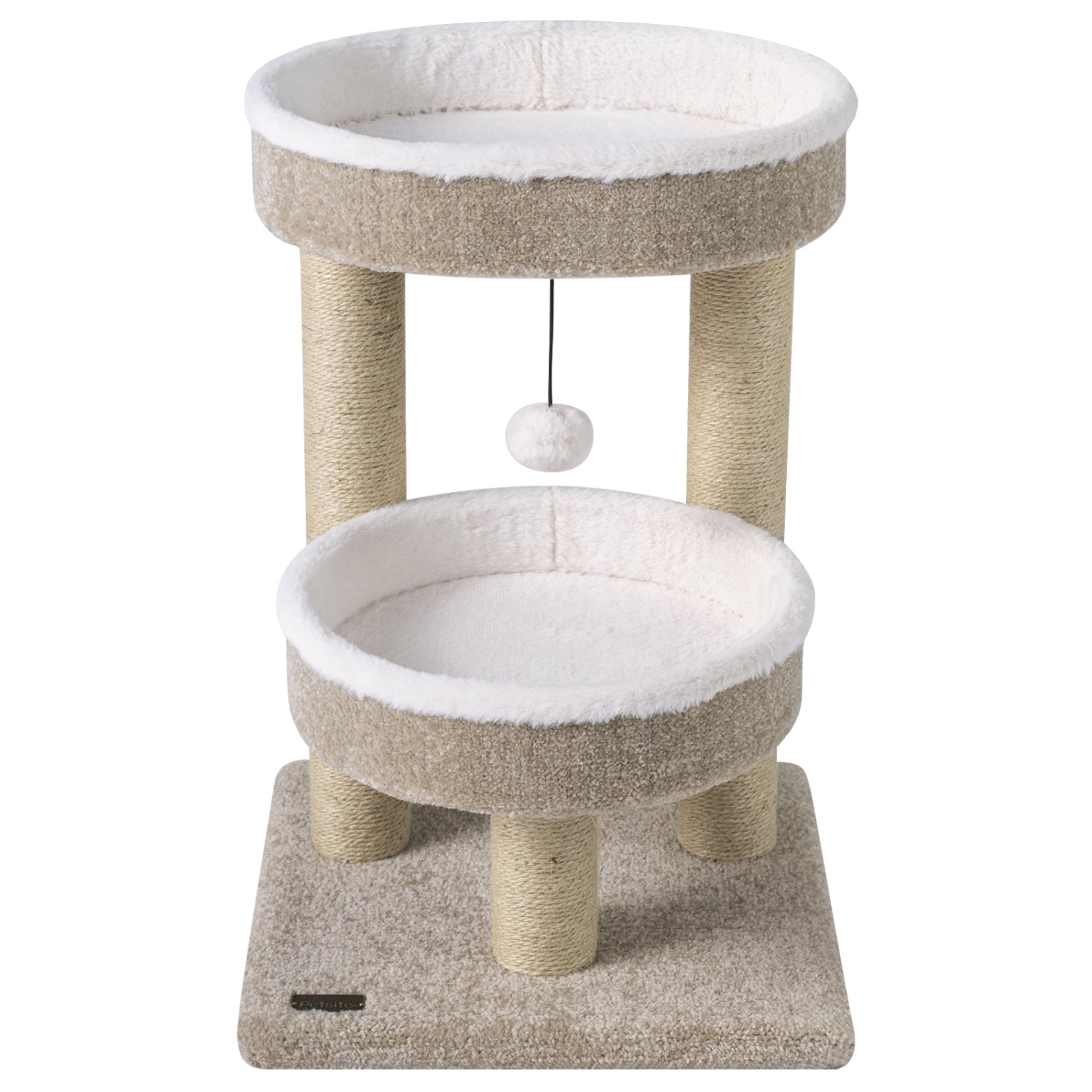 24" Cat Tower with Plush Perches & Scratching Posts - Majestic Pet Kingdom