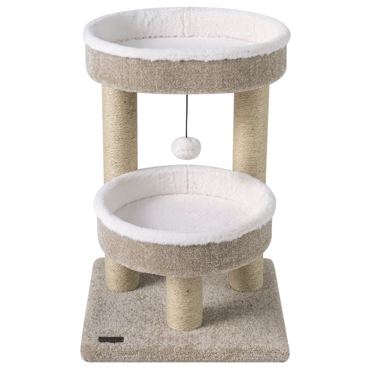 24" Cat Tower with Plush Perches & Scratching Posts | Purrfect Pet Kingdom