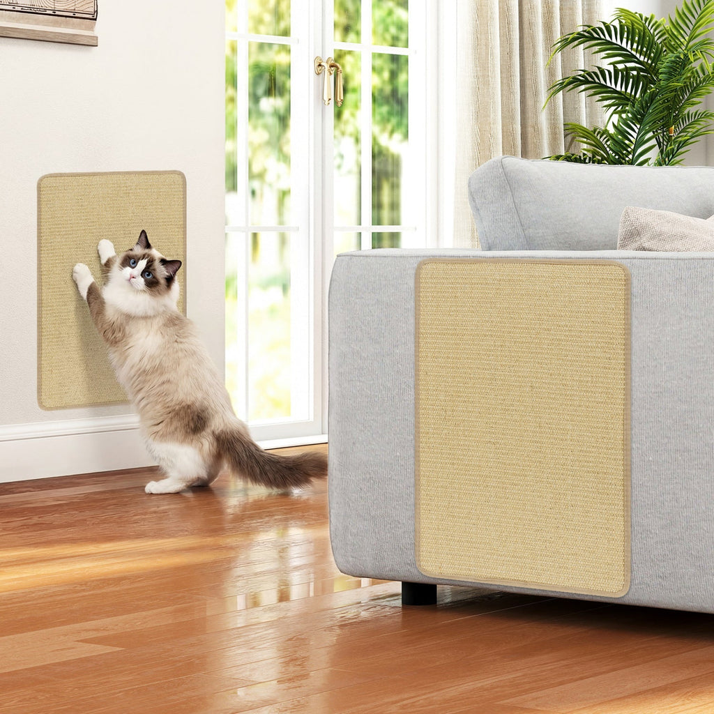 Cat Scratcher Mat Set - 6 Piece Natural Sisal Furniture Protector