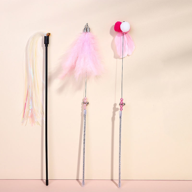 Pet Bell Feather Cat Stick