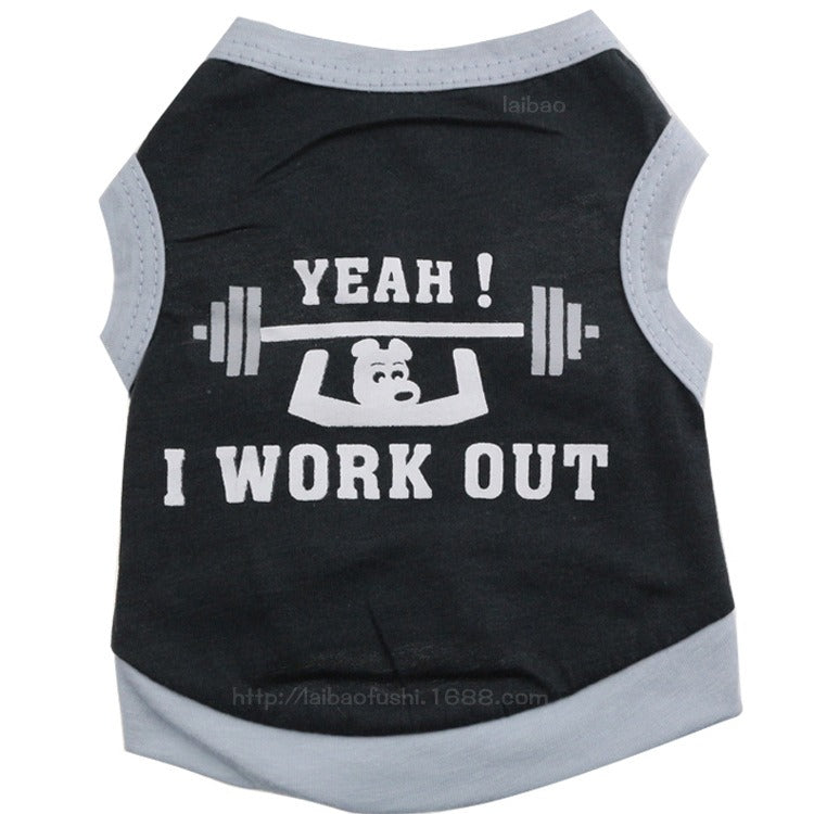 Pet Clothes Dog Clothes Cotton Sweat Weight Lifting Small Do