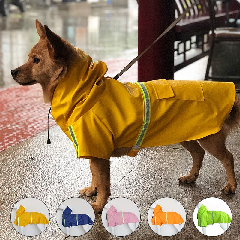 Reflective Dog Raincoat: Windproof Waterproof Poncho