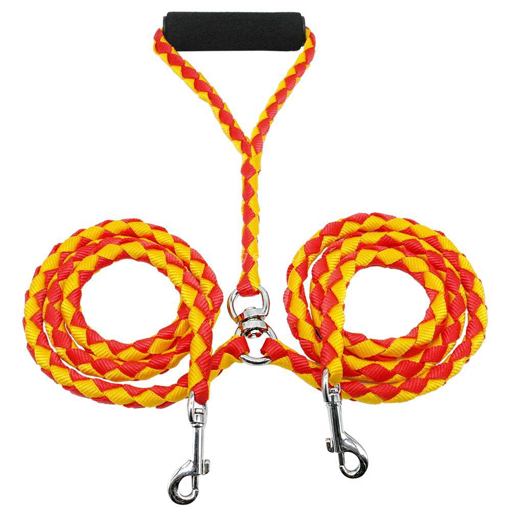 Dog Leash Braided Round Poly Rope Heavy Duty Walking Lead 5ft - Detail Angle 2 | Majestic Pet Kingdom
