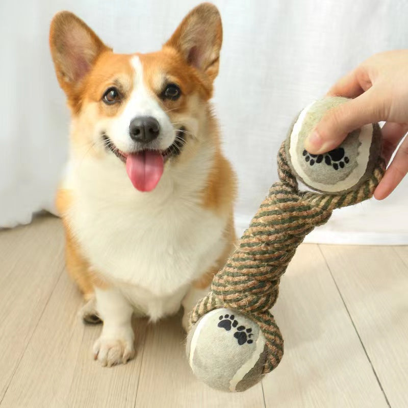 Pet Dog Toys For Large Small Dogs Toy Interactive Cotton Rope Mini Dog Toys Ball For Dogs Accessories Toothbrush Chew Premium Cotton-Poly Tug Toy For Dogs Interactive Rope Dog Toy For Medium Dogs - Majestic Pet Kingdom