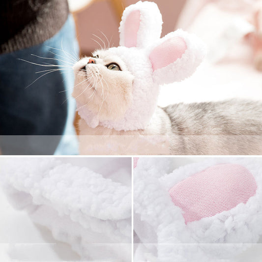 dog-hat-funny-bunny-rabbit-ears-warm-fleece-party-cosplay-cap-luxury-view-2 | Majestic Pet Kingdom