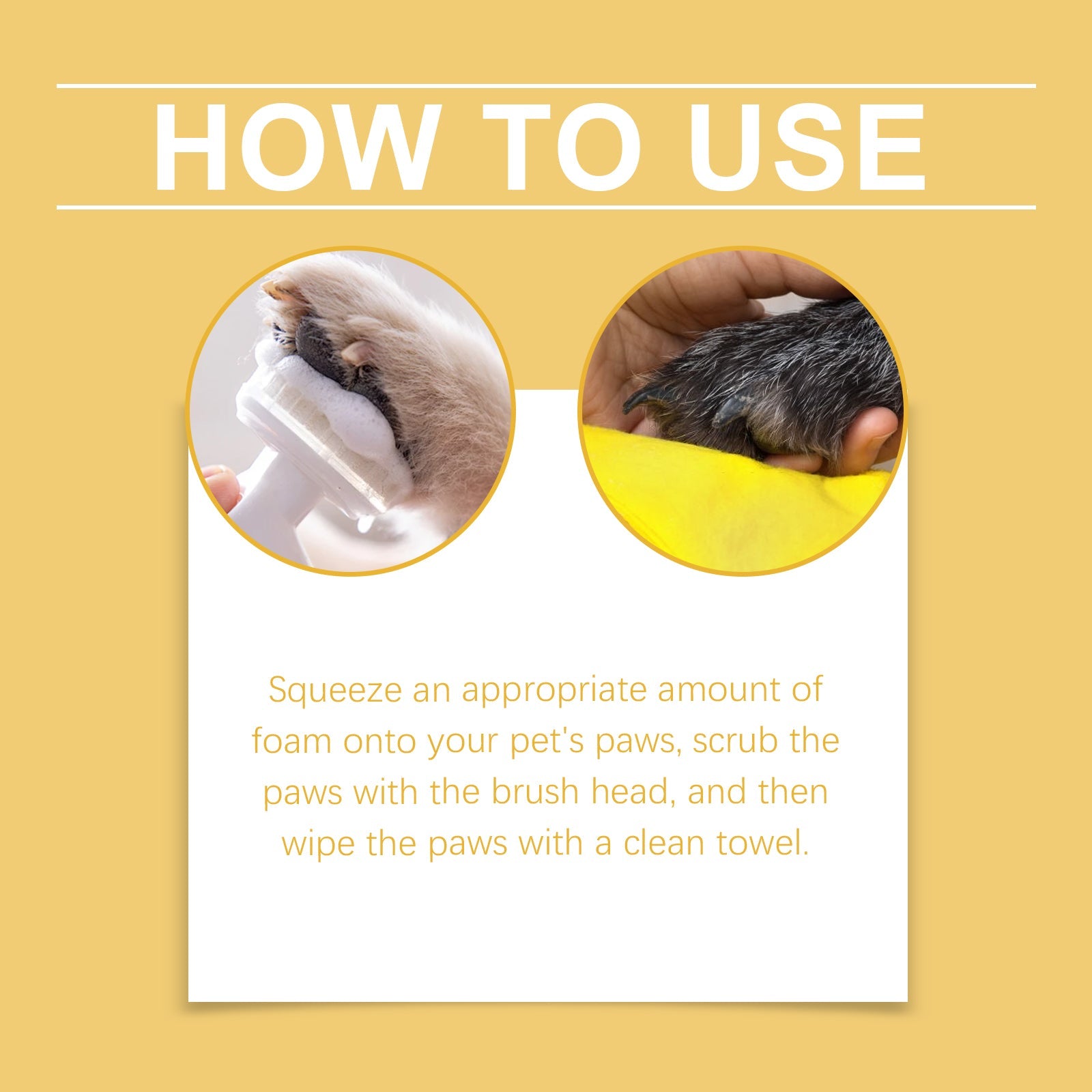 Pet Paw Foam Cleaner: Moisturizing Foot Wash for Pets