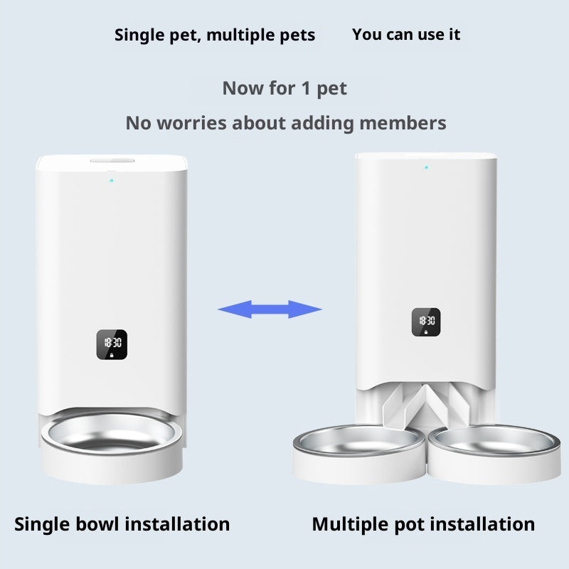 Multiple Smart Pet Automatic Feeders With Timed And Quantitative Feeding - Majestic Pet Kingdom