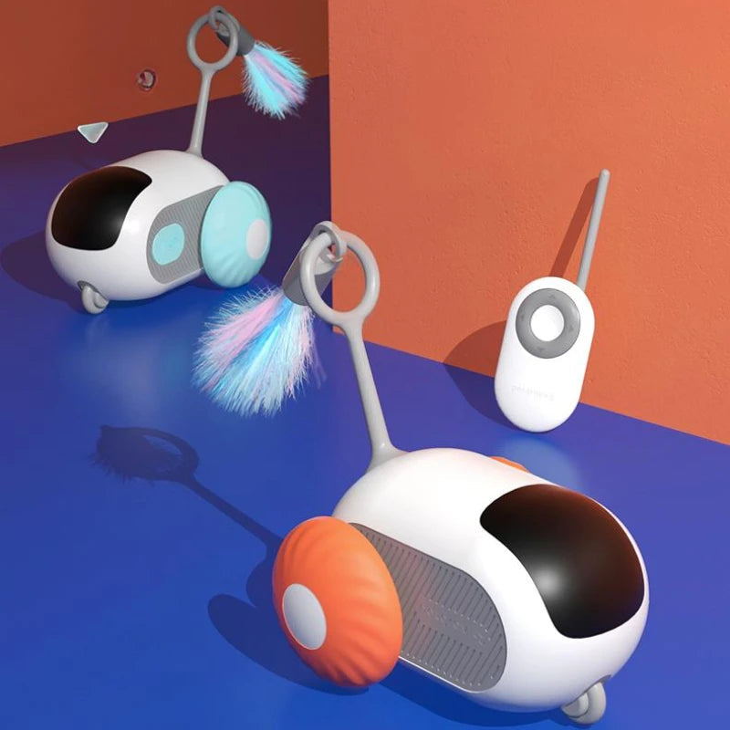 Cat Toy Remote Control Interactive Smart Moving Car USB Chase - Detail Angle 5 | Majestic Pet Kingdom