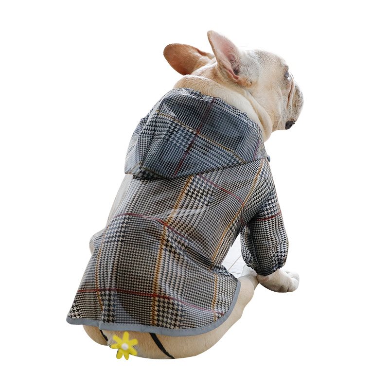 Dog plaid raincoat - Majestic Pet Kingdom