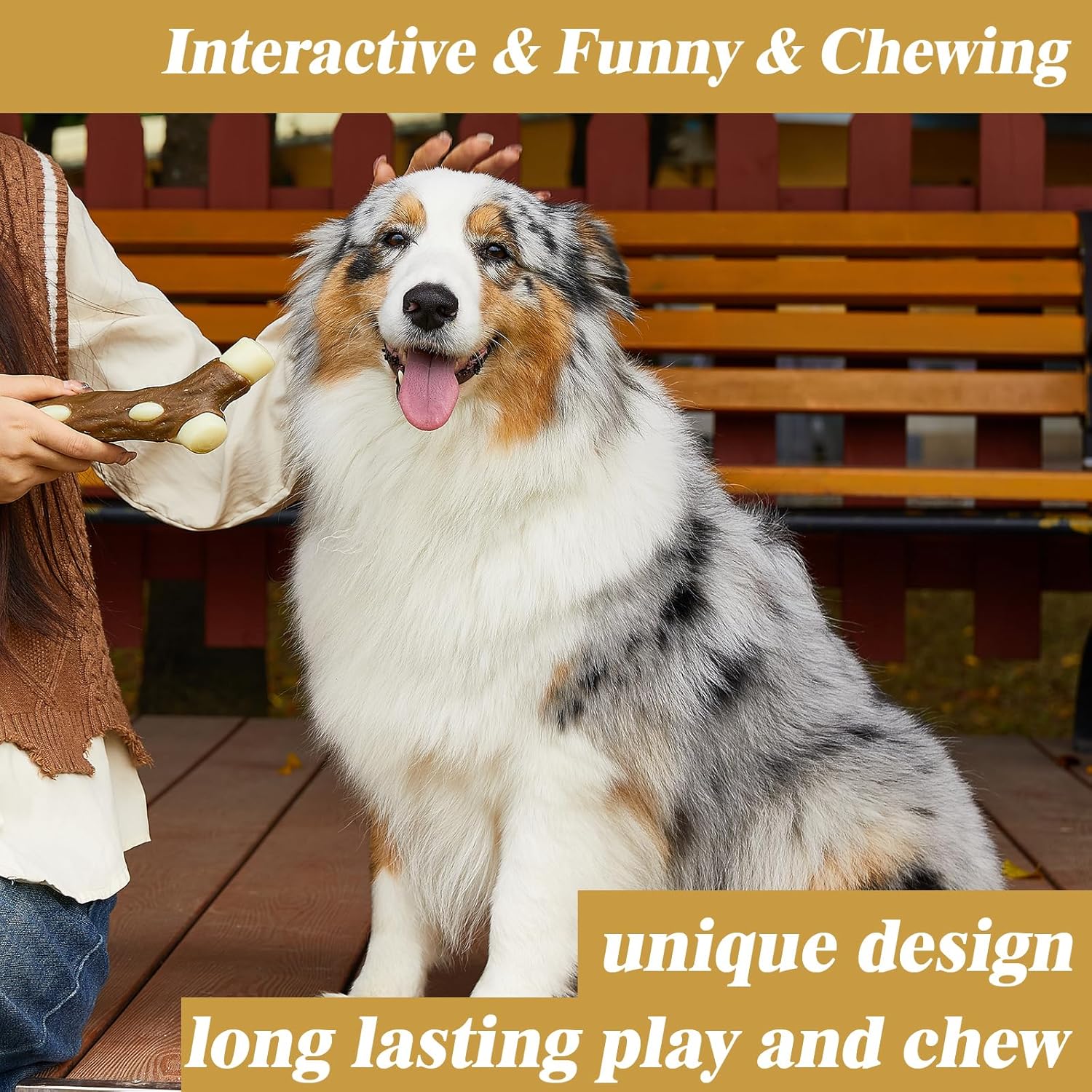 Dog Bones Chew Toys For Aggressive Chewers Real Beef Flavor Indestructible Dog Teething Chew Toys For Large Medium Small Puppies Breed Tough Pet Toy