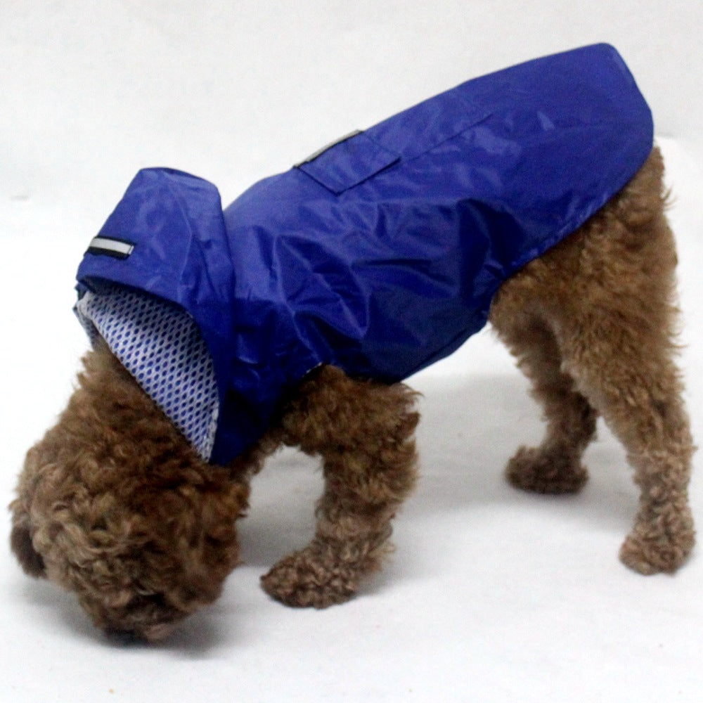 Pet Reflective Big Dog Rainwear Dog Rainwear Super Waterproof Cap All-in-One Dog Clothes - Majestic Pet Kingdom