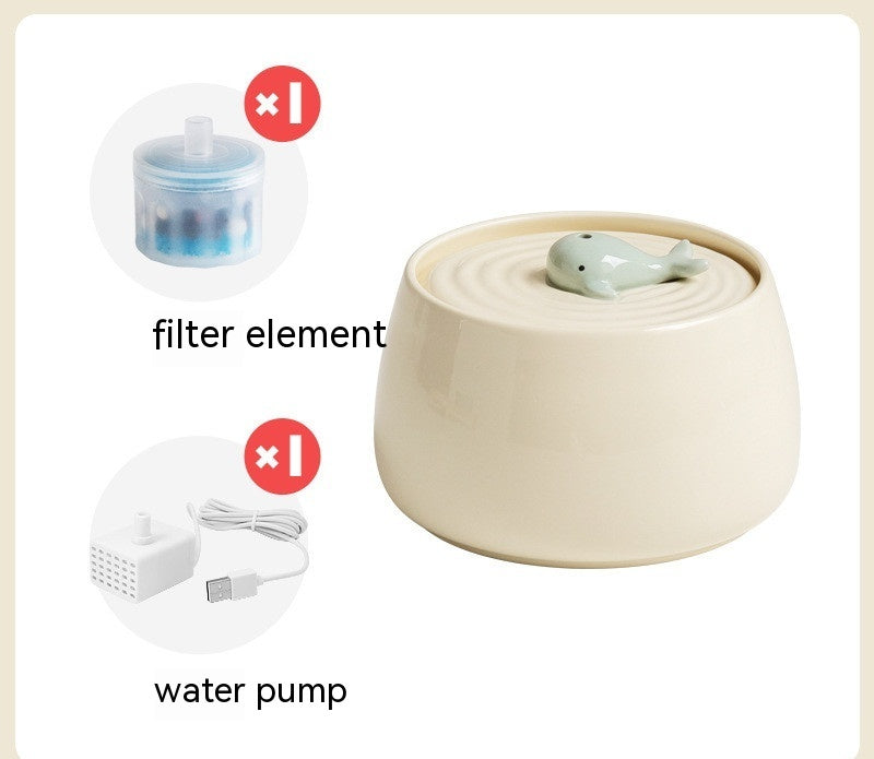 Cat Ceramic Automatic Circulation Filtration Water Dispenser - Majestic Pet Kingdom