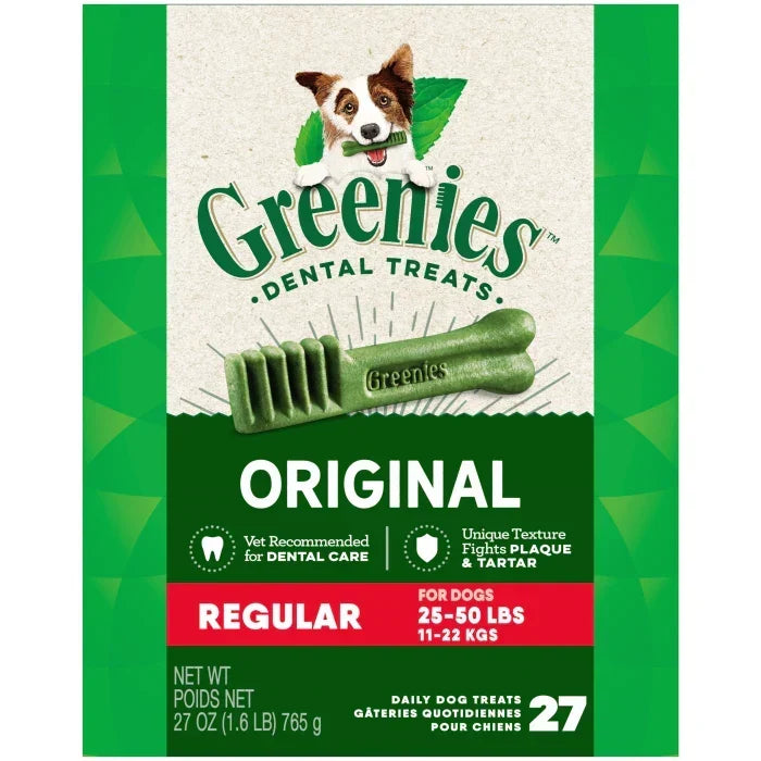 Dog Dental Chews Greenies Regular Original Breath Treats 12o