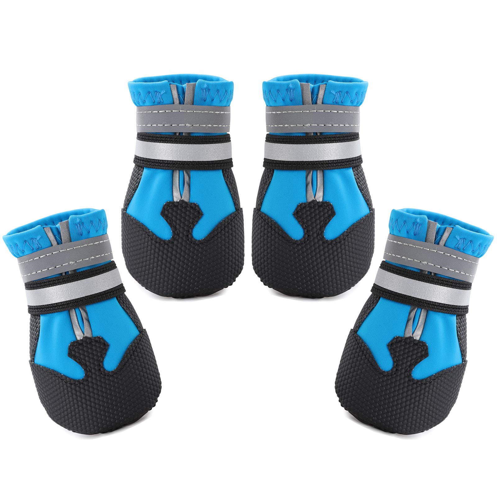 DiWater-Resistant Dog Boots For Medium Large Dogs,Non-Slip Dog Shoes For Winter Snow,Lightweight Paw Protector For Cold Pavement,Soft Dog Booties For Outdoor Walking Indoor Hardfloors - Majestic Pet Kingdom