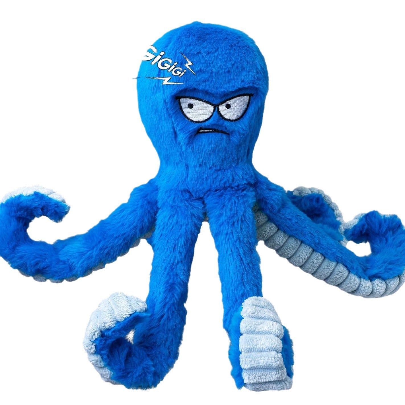 Dog Chew Toy Tough Plush Squeaky Crinkle Tug Interactive Play - Detail Angle 5 | Majestic Pet Kingdom