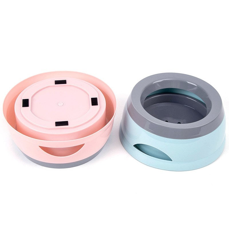 Pet Dog Bowls Floating Not Wetting Mouth Cat Bowl No Spill Drinking Water Feeder Plastic Portable Dog Bowl Dog Accessories - Majestic Pet Kingdom