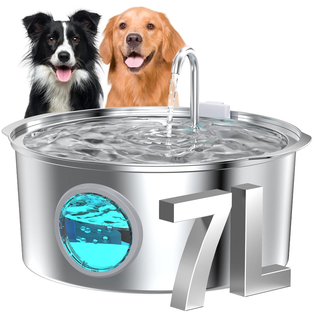 Stainless Steel Pet Fountain: Automatic Heated Waterer - Majestic Pet Kingdom