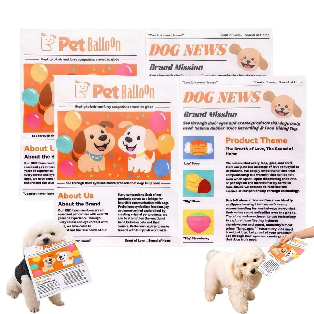 2-Pack Indestructible Newspaper Dog Toy, Creaks Newspaper Squeaker Toy For Dogs, Interactive Crinkle Dog Toy, Durable Washable Bite-Resistant Pet Toys For Small Medium Dogs Poodle Teddy