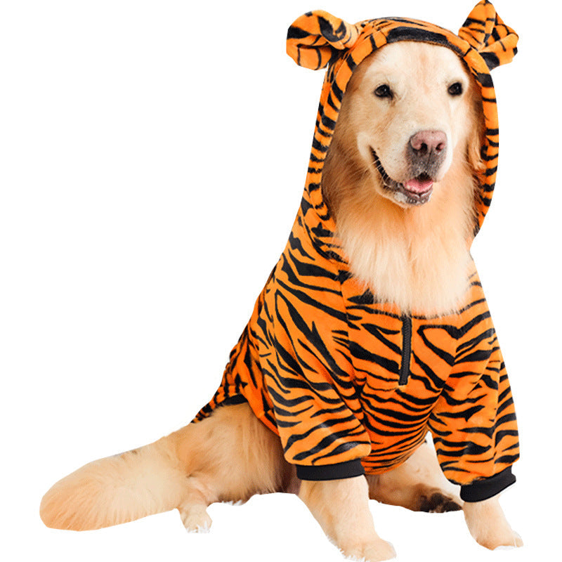 Pet Dog Golden Retriever Clothes Tiger Pet Costume - Majestic Pet Kingdom