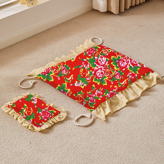 All-Season Wooden Dog Bed & Summer Cushion