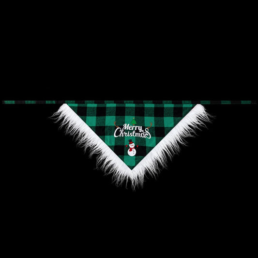 Dog Bandana Christmas Holiday Lace Trimmed Triangle Scarf