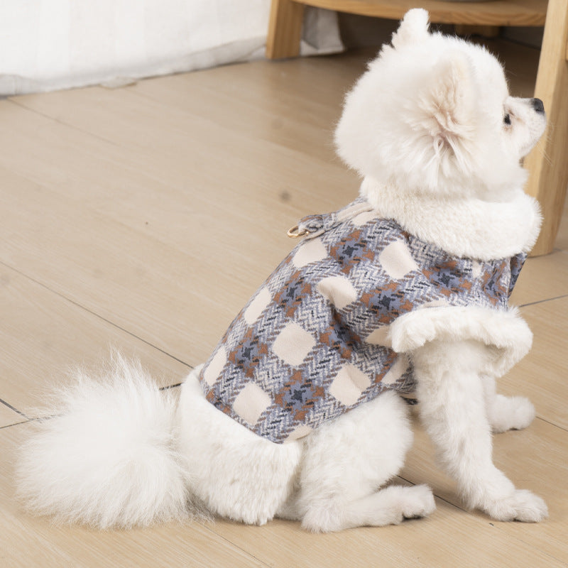 Dog Plush Vest: Warm Fleece Harness Sweater for Small Dogs - Majestic Pet Kingdom