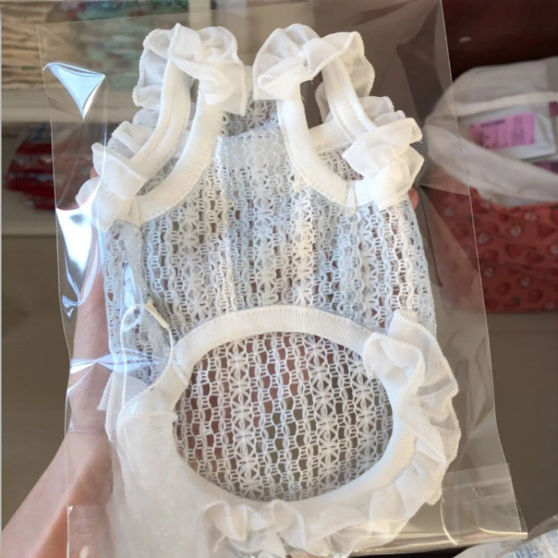 Pet Hollowed-out Lace Vest Summer Thin Style For Dogs - Majestic Pet Kingdom